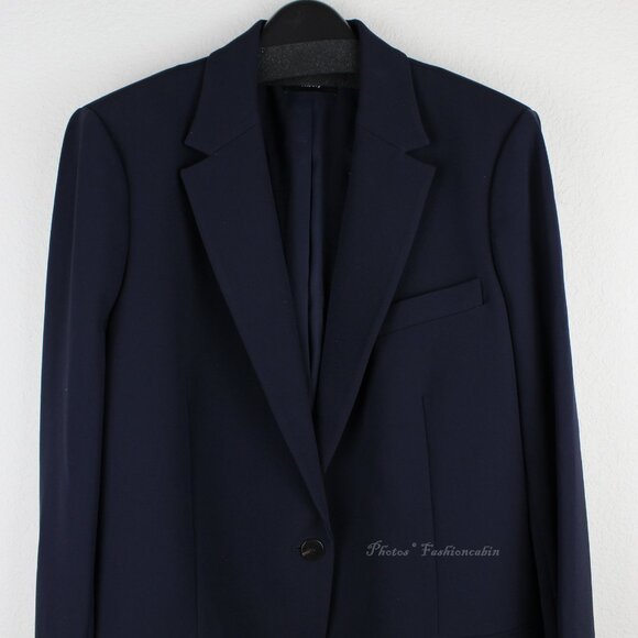 NWT Theory Staple Blazer in Admiral Crepe, Deep Navy - Picture 5 of 12